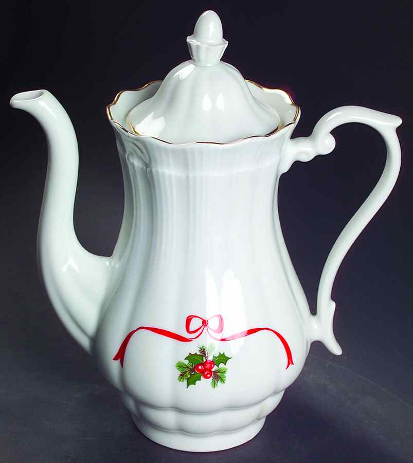 Holiday Ribbon (Ribbed) Coffee Pot & Lid by Walbrzych-1