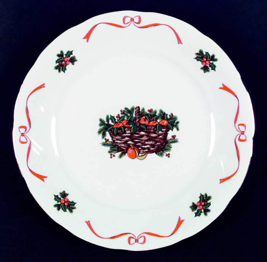 Holiday Ribbon (Swirled) Dinner Plate by Walbrzych-1