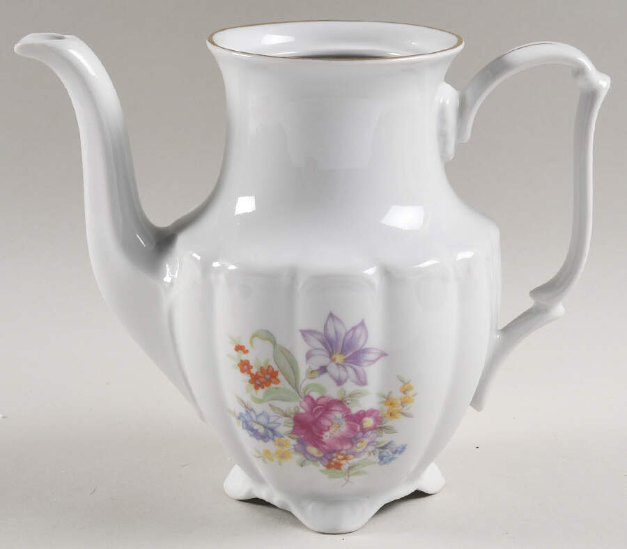 Meissen Flower (Raised Scroll) Coffee Pot No Lid by Walbrzych-1