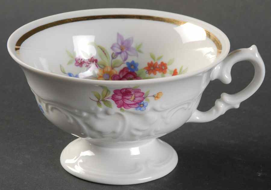 Meissen Flower (Raised Scroll) Footed Cup by Walbrzych-1