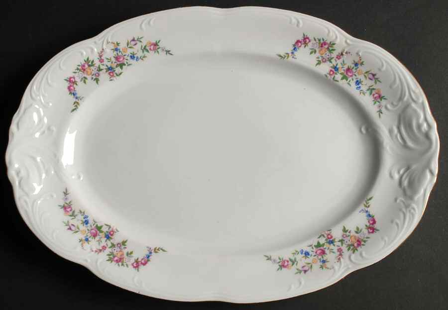 Minuet 13" Oval Serving Platter by Walbrzych-1
