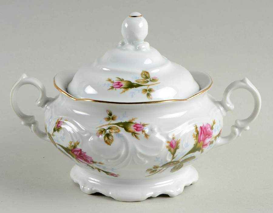 Moss Rose Sugar Bowl & Lid by Walbrzych-1