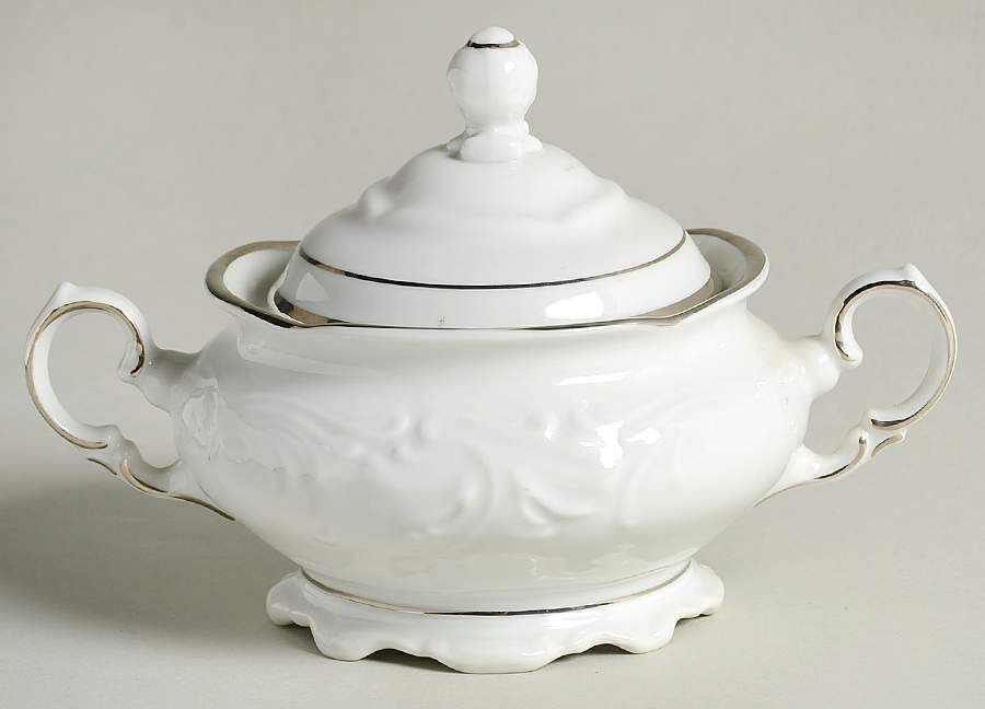 Platina Sugar Bowl & Lid by Walbrzych-1