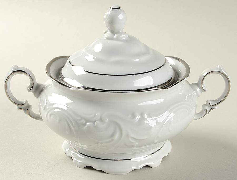 Platina Sugar Bowl & Lid by Walbrzych-1