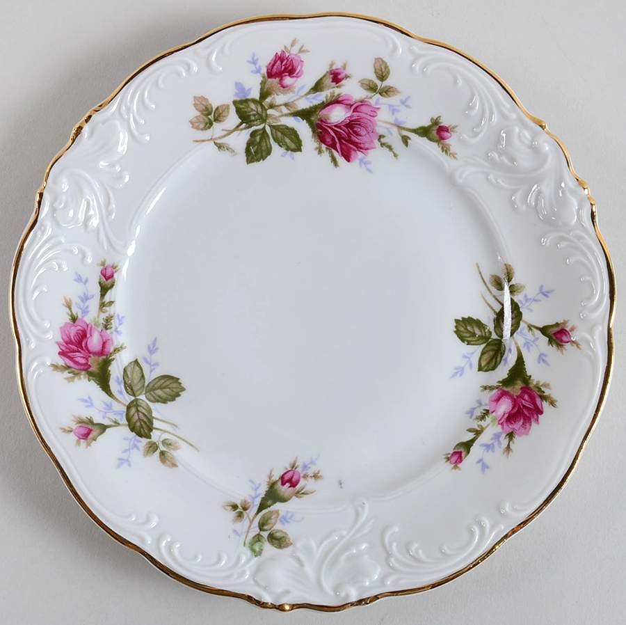 Pompadour Rose Salad Plate by Walbrzych-1
