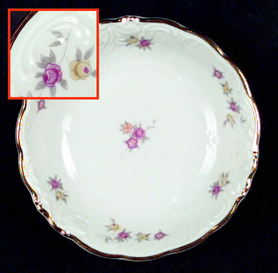 Rose Garland Fruit/Dessert (Sauce) Bowl by Walbrzych-1
