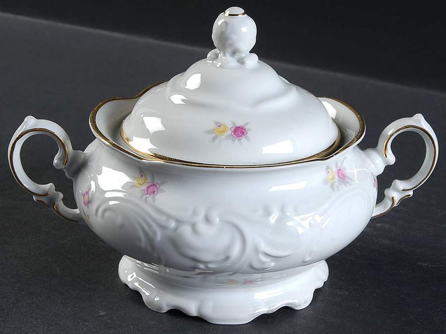 Rose Garland Sugar Bowl & Lid by Walbrzych-1
