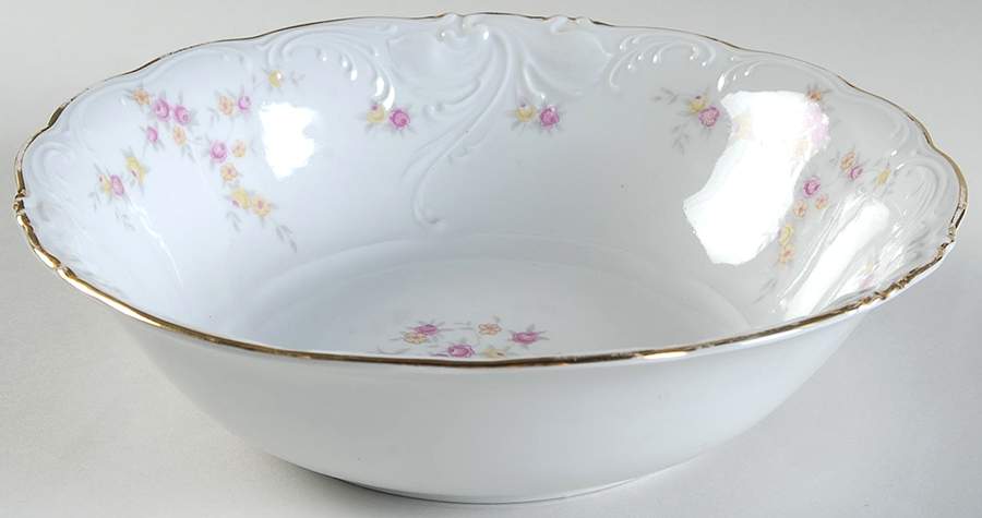 Rose Garland 9" Round Vegetable Bowl by Walbrzych-1