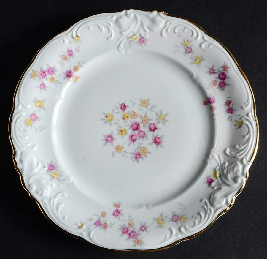 Rose Garland Salad Plate by Walbrzych-1