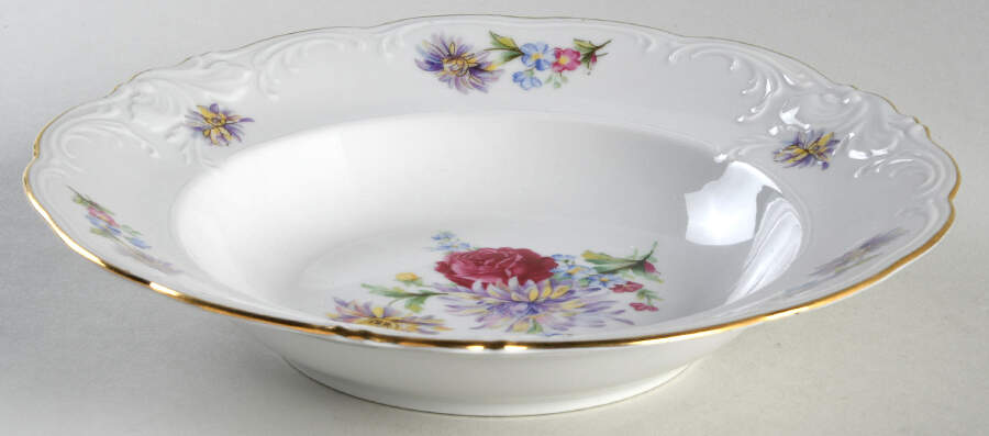 Rose Crest Rim Soup Bowl by Walbrzych-1