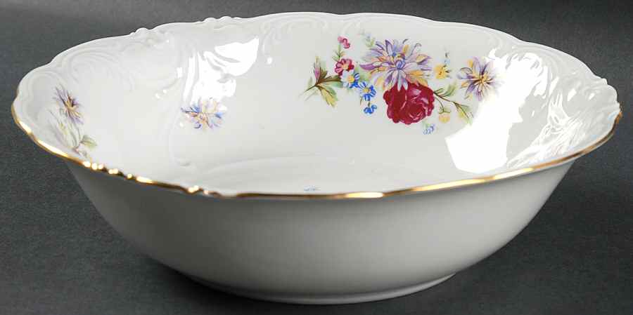 Rose Crest 9" Round Vegetable Bowl by Walbrzych-1