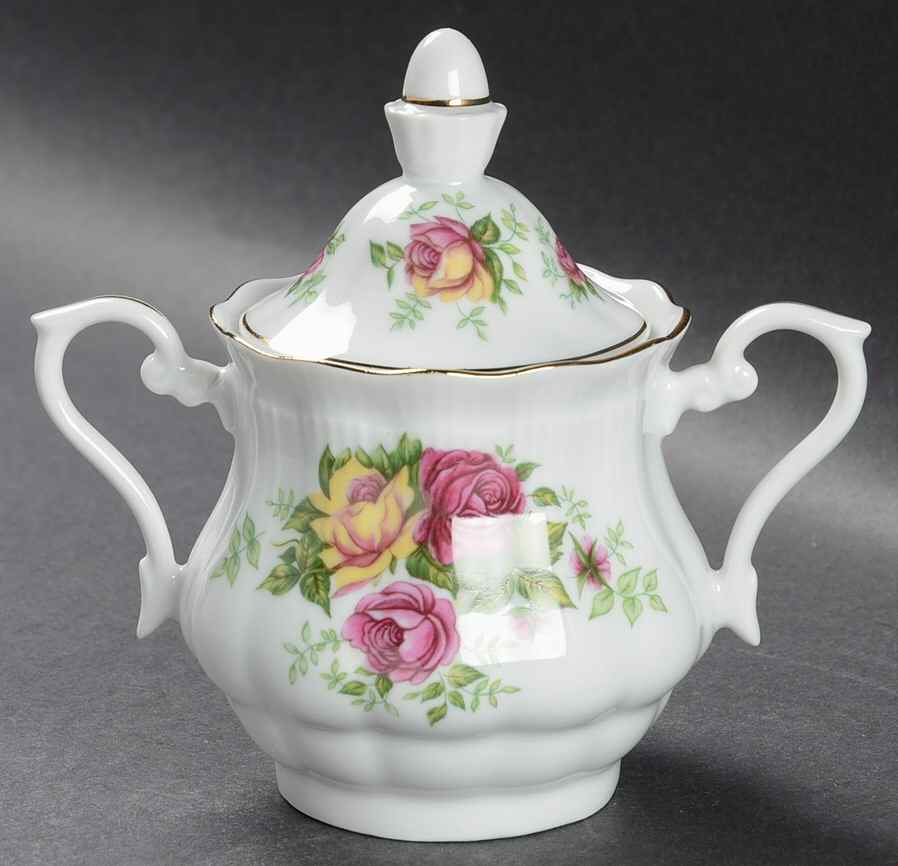 Rose Garden Sugar Bowl & Lid by Walbrzych-1