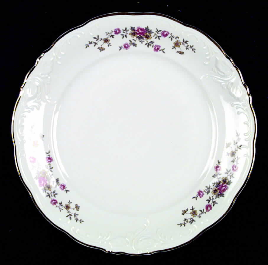 Rosebud Dinner Plate by Walbrzych-1