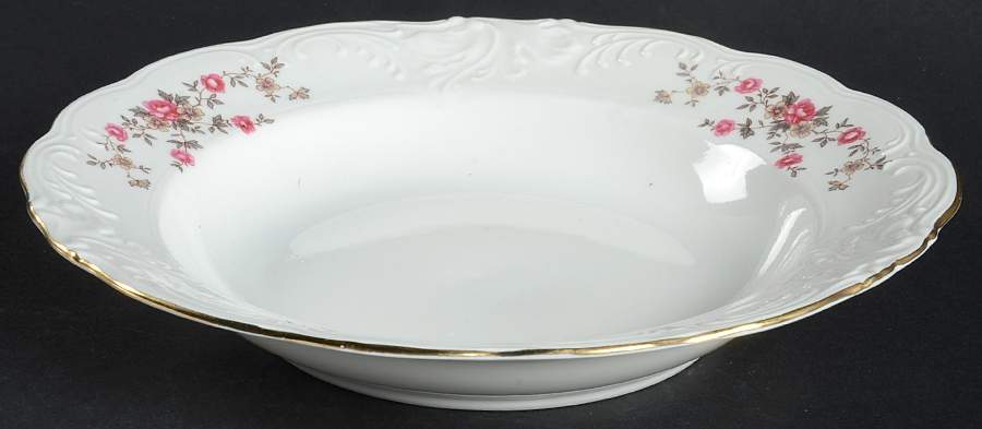 Rosebud Rim Soup Bowl by Walbrzych-1