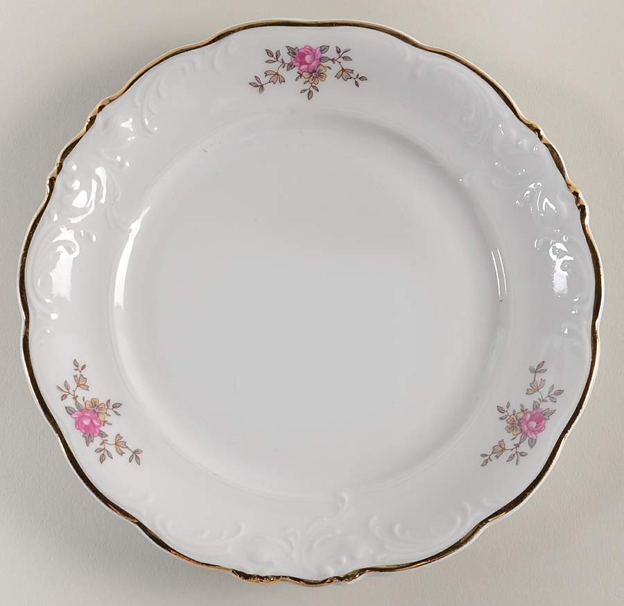 Rosebud Bread & Butter Plate by Walbrzych-1