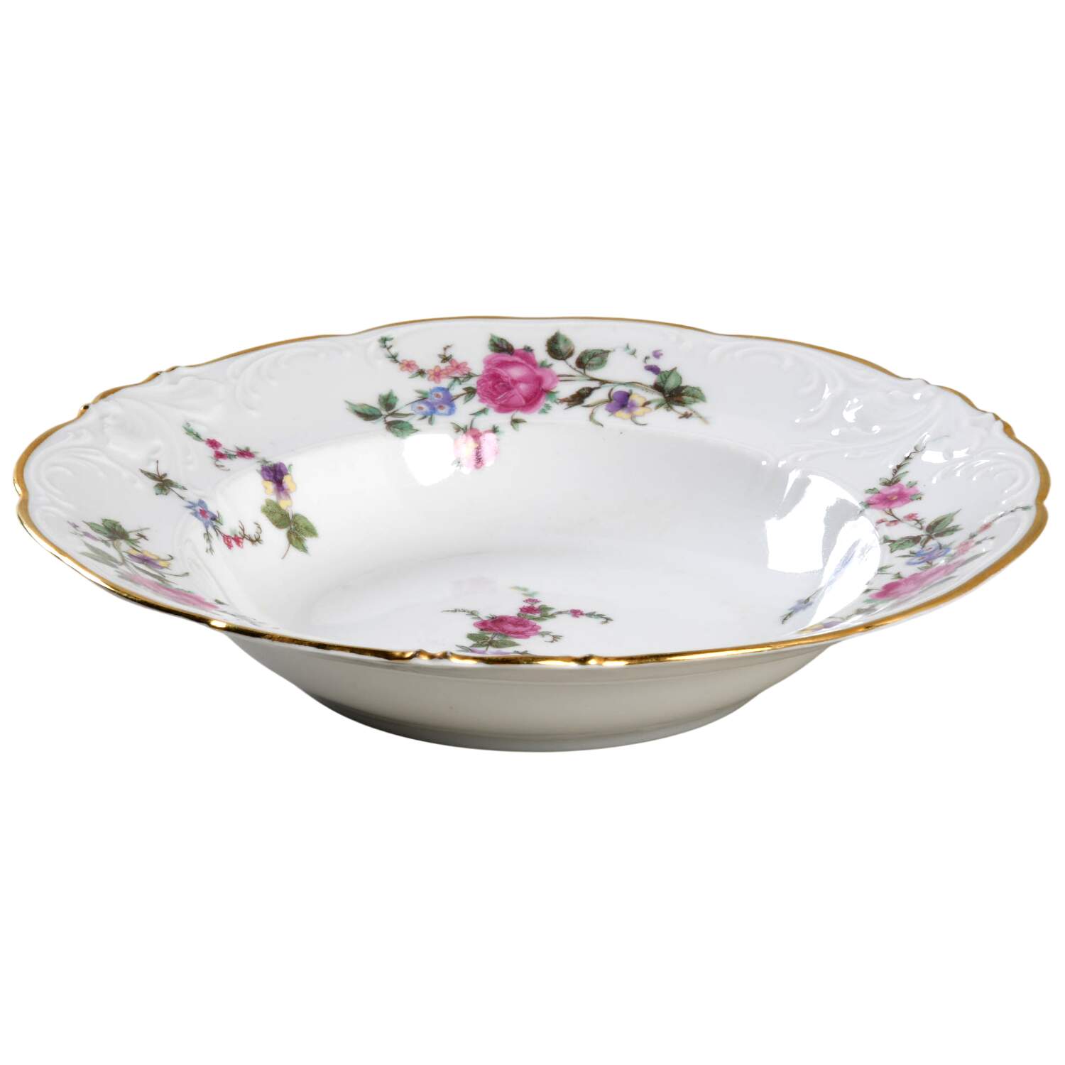 Sheraton Rose Rim Soup Bowl by Walbrzych-1