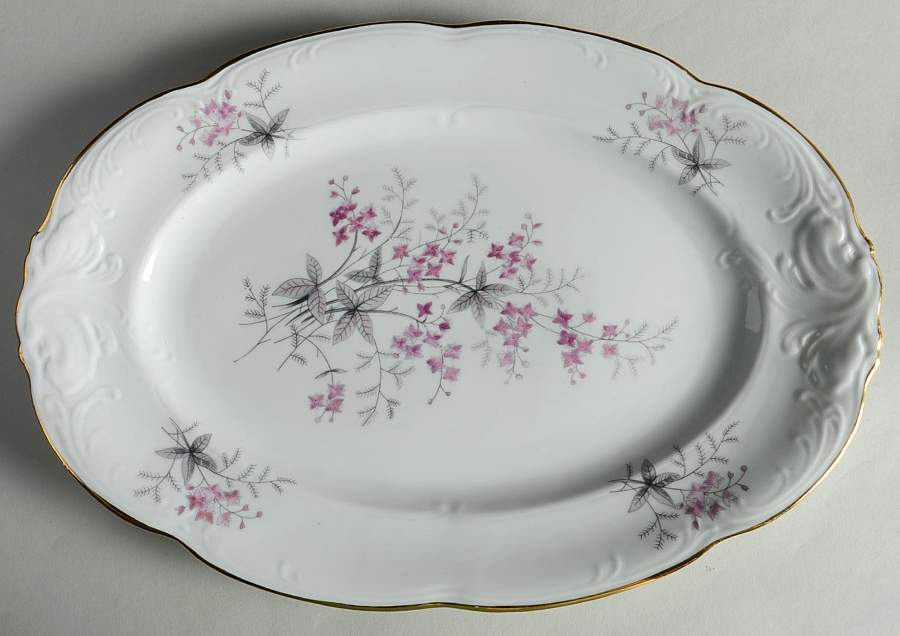 Spring Glen 13" Oval Serving Platter by Walbrzych-1