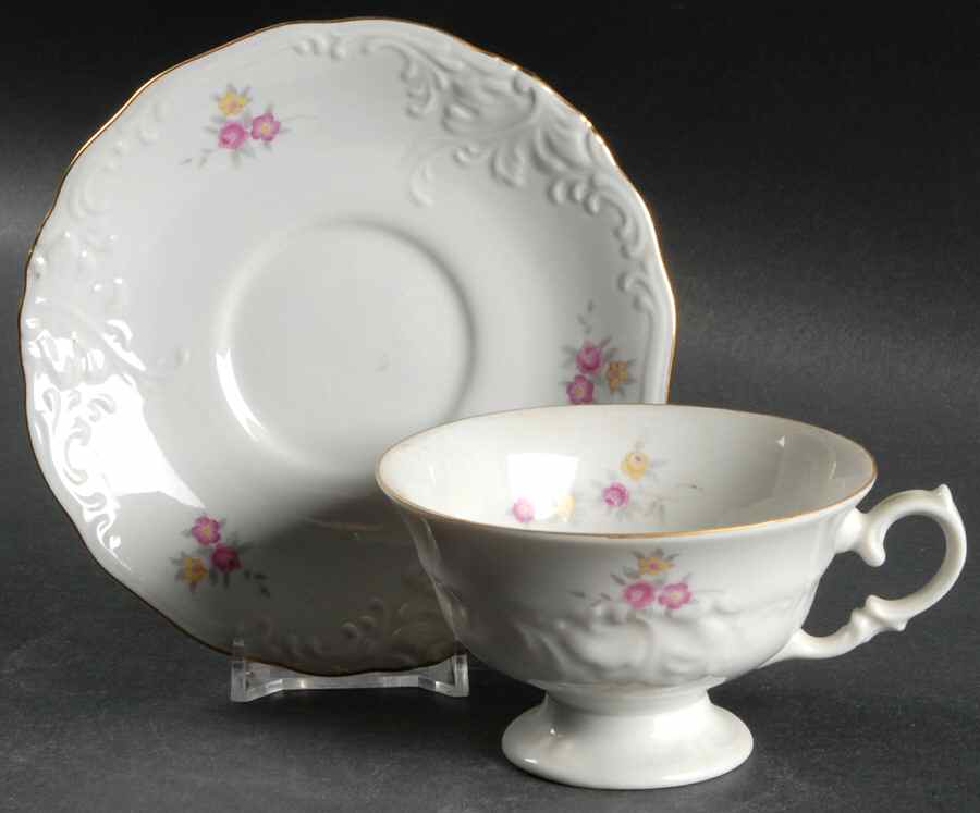 Spring Footed Cup & Saucer Set by Walbrzych-1