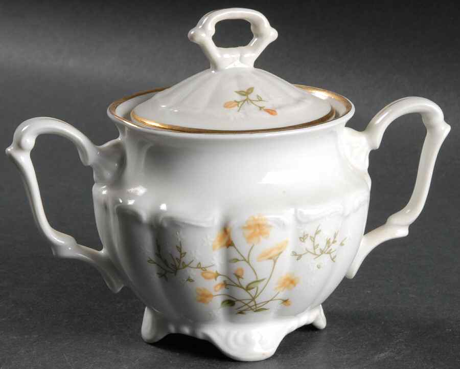 Spring Time Sugar Bowl & Lid by Walbrzych-1