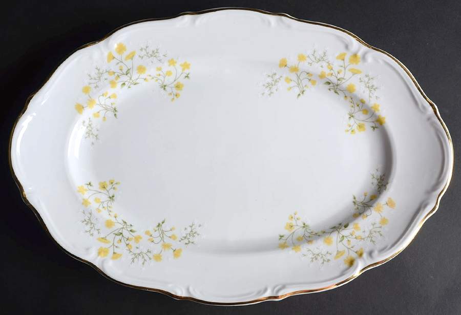 Spring Time 14" Oval Serving Platter by Walbrzych-1