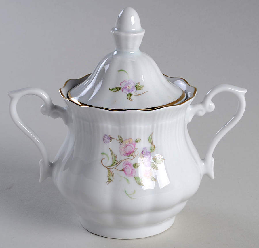 Victoria Sugar Bowl & Lid by Walbrzych-1