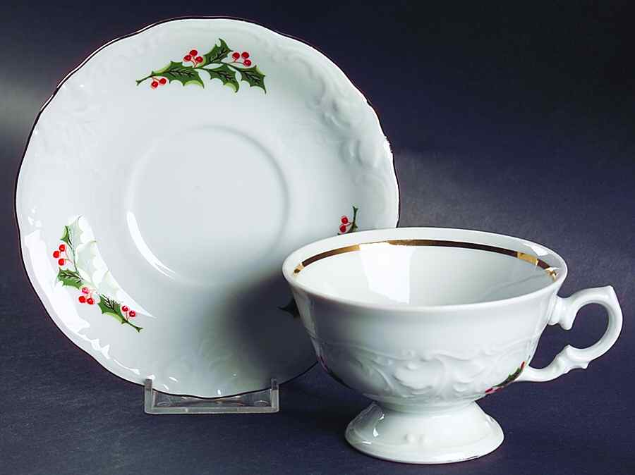 WLB16 Footed Cup & Saucer Set by Walbrzych-1