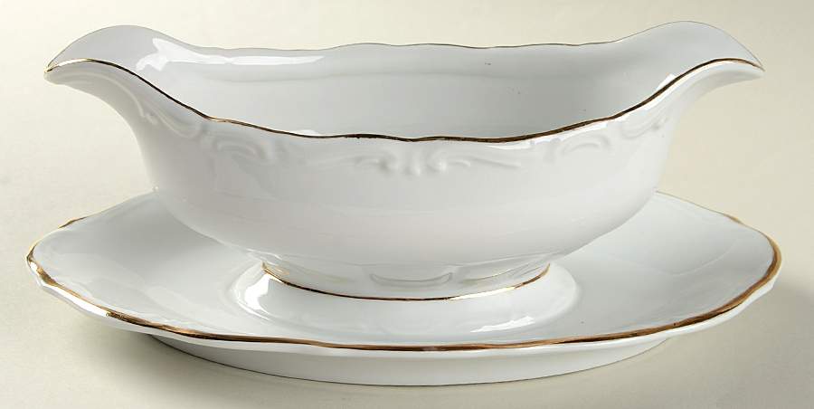 WLB5 Gravy Boat with Attached Underplate by Walbrzych-1