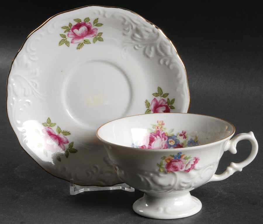 WLB6 Footed Cup & Saucer Set by Walbrzych-1
