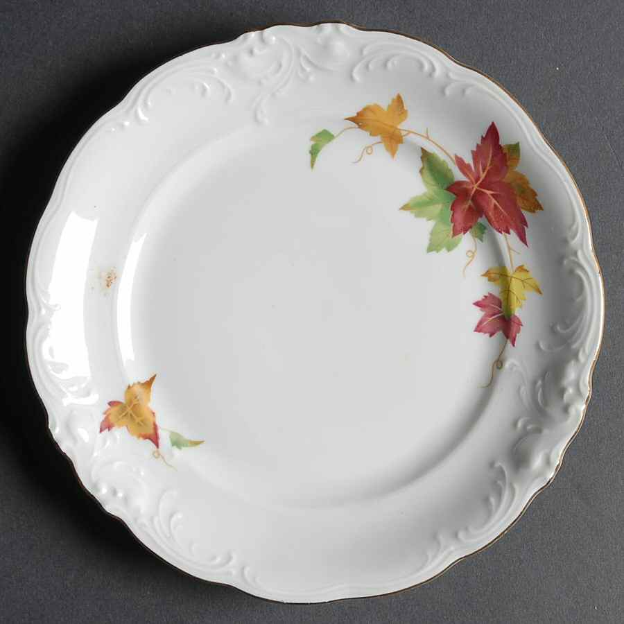 Autumn Leaves Bread & Butter Plate by Walbrzych-1