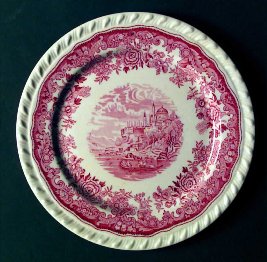 Herald Pink Large Rim Soup Bowl by Walker-1
