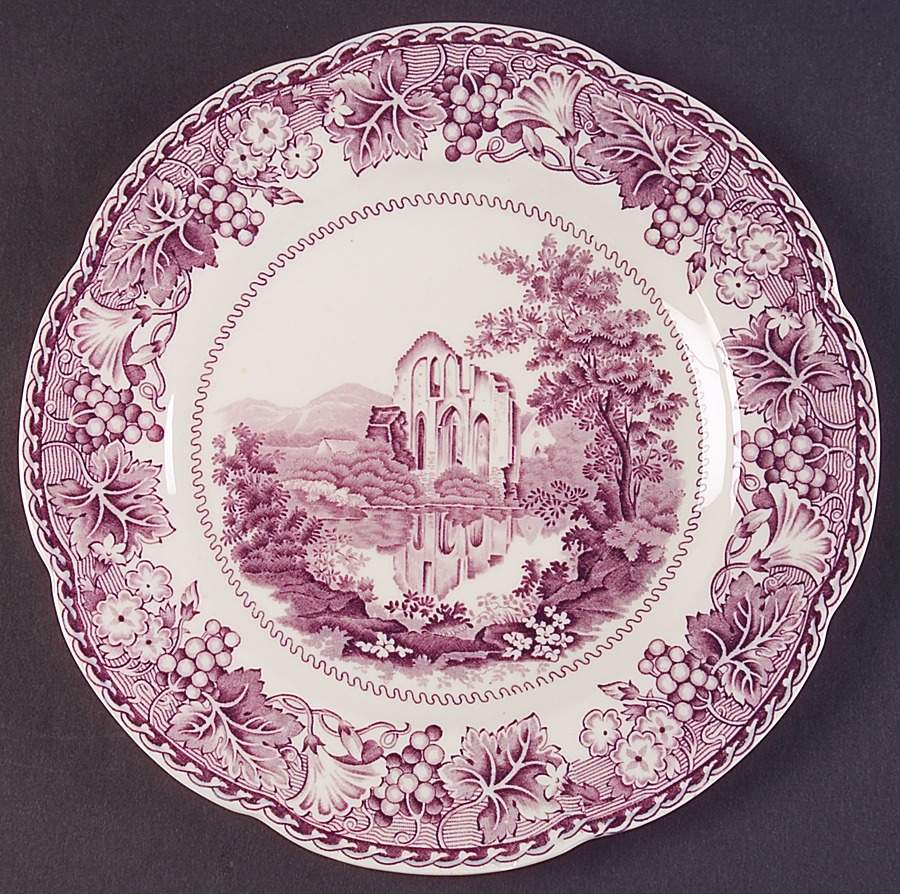 Abbeys Lavender Salad Plate by Wood & Sons-1