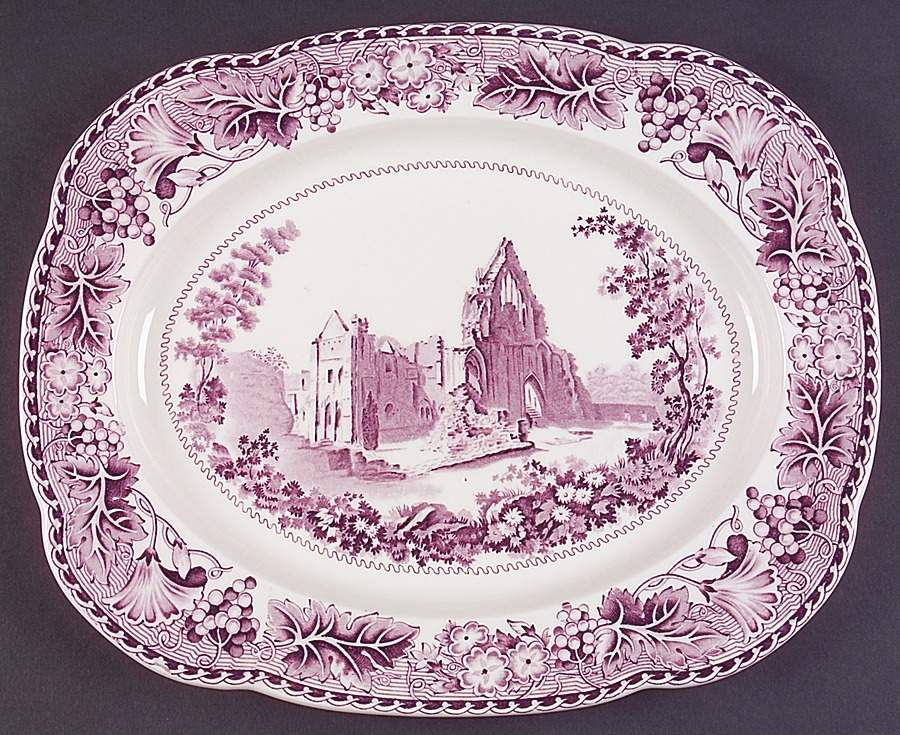 Abbeys Lavender 13" Oval Serving Platter by Wood & Sons-1