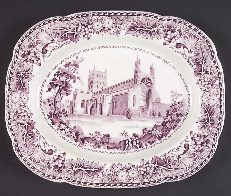 Abbeys Lavender 12" Oval Serving Platter by Wood & Sons-1