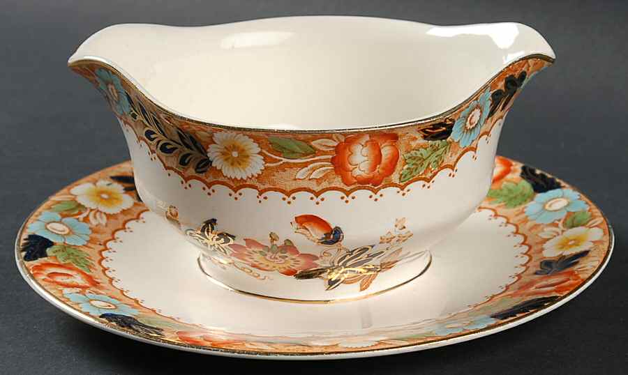 The Alhambra Gravy Boat with Attached Underplate by Wood & Sons-1