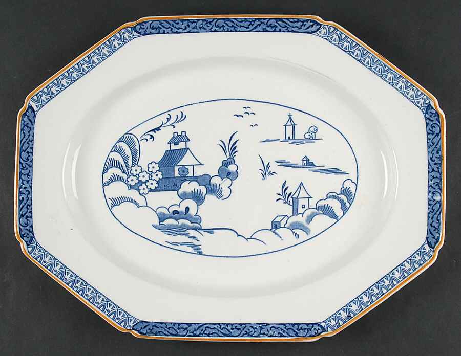 Alva 14" Oval Serving Platter by Wood & Sons-1