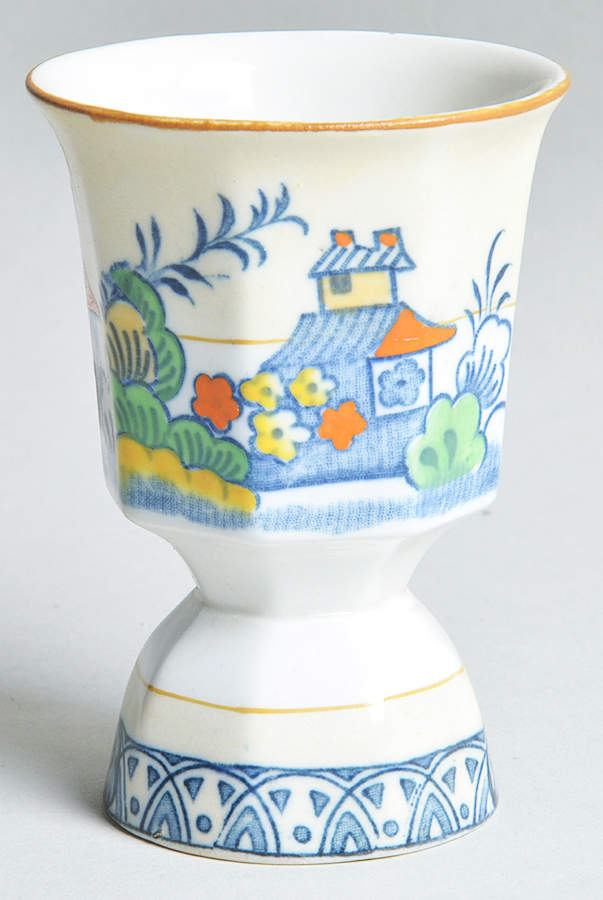 Alva Blue Multicolor Double Egg Cup by Wood & Sons-1