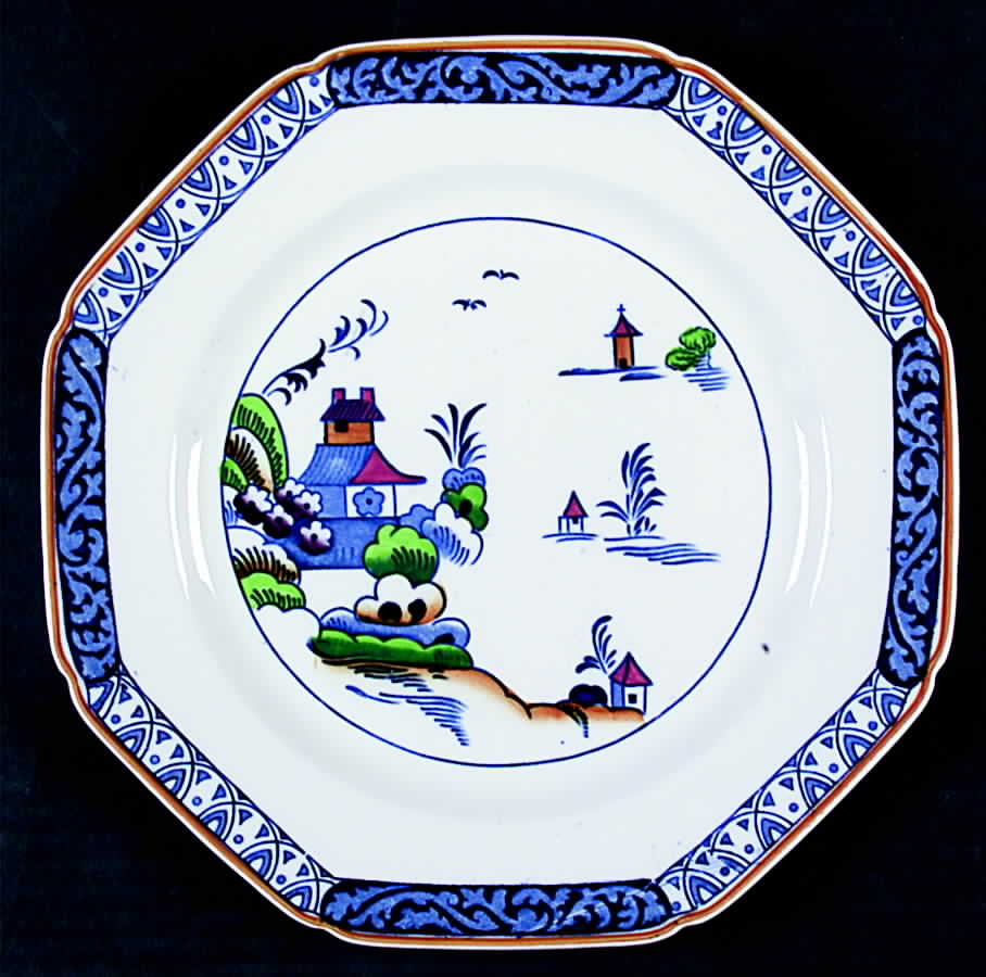 Alva Blue Multicolor Dinner Plate by Wood & Sons-1