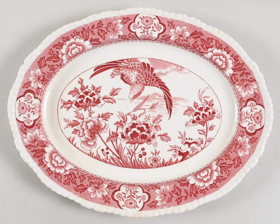 Aquila Pink 12" Oval Serving Platter by Wood & Sons-1