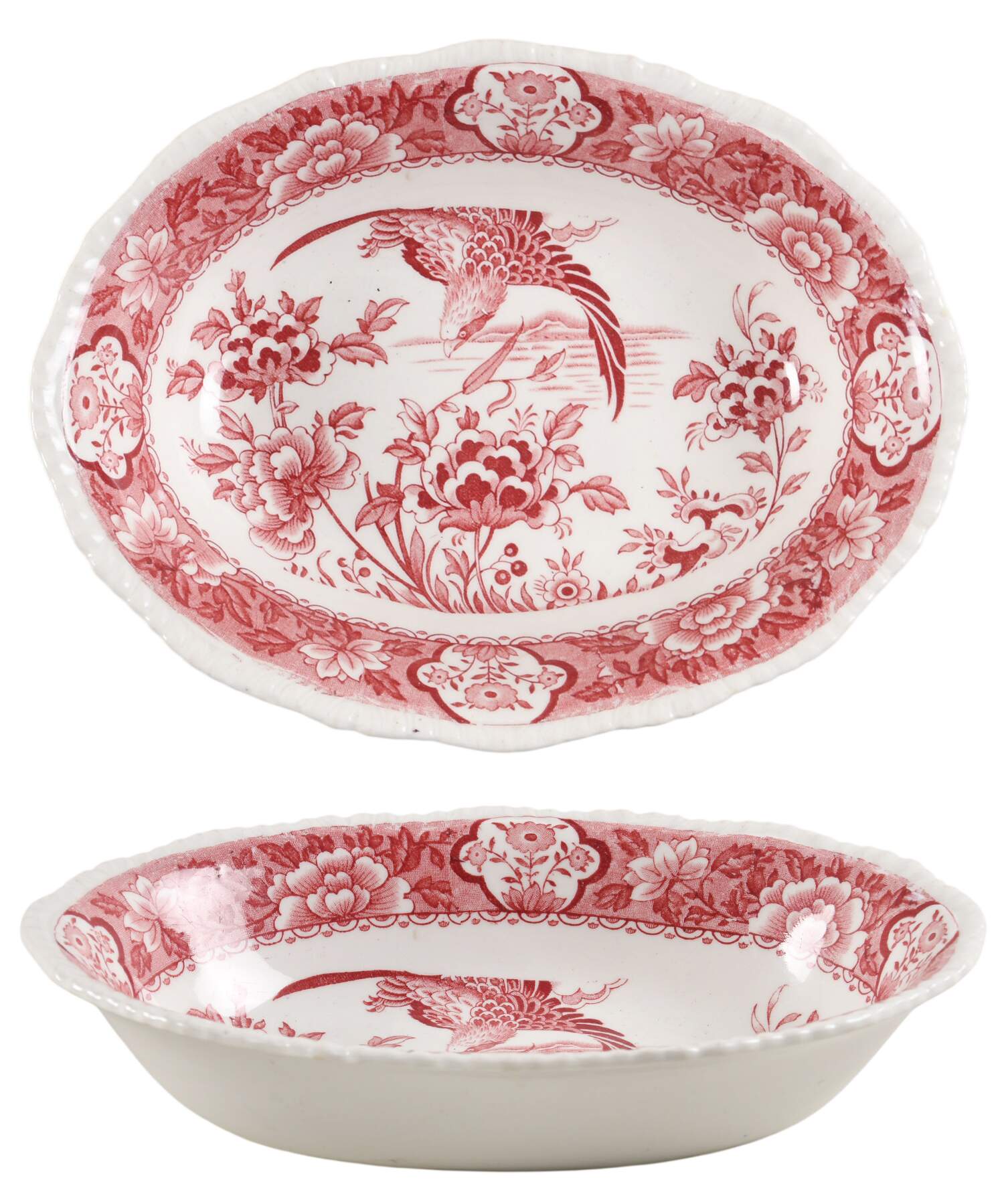 Aquila Pink 8" Oval Vegetable Bowl by Wood & Sons-1