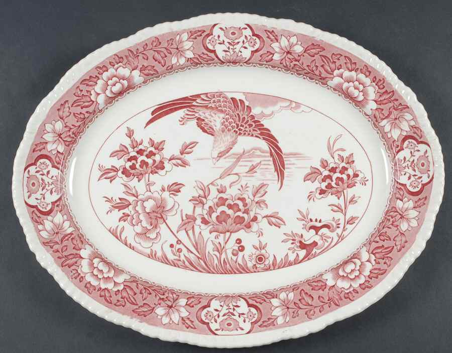 Aquila Pink 14" Oval Serving Platter by Wood & Sons-1
