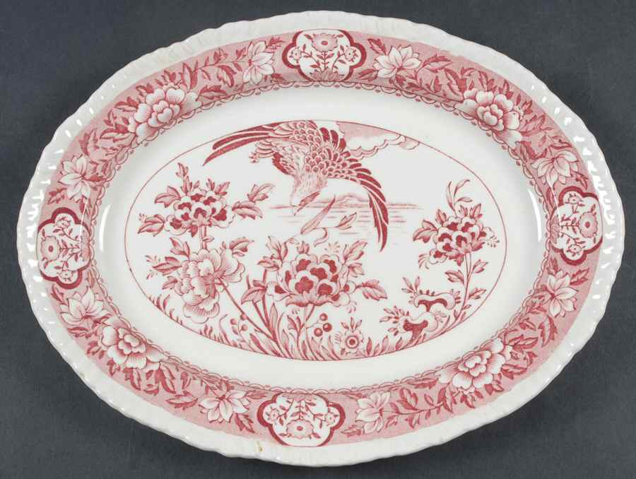 Aquila Pink 10" Oval Serving Platter by Wood & Sons-1