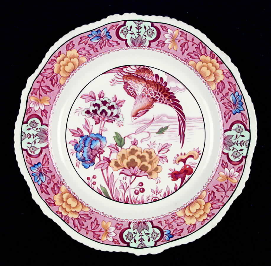 Aquila Pink Multicolor Salad Plate by Wood & Sons-1