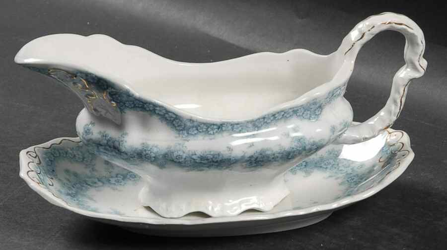 Argyle Gravy Boat & Underplate/Relish by Wood & Sons-1