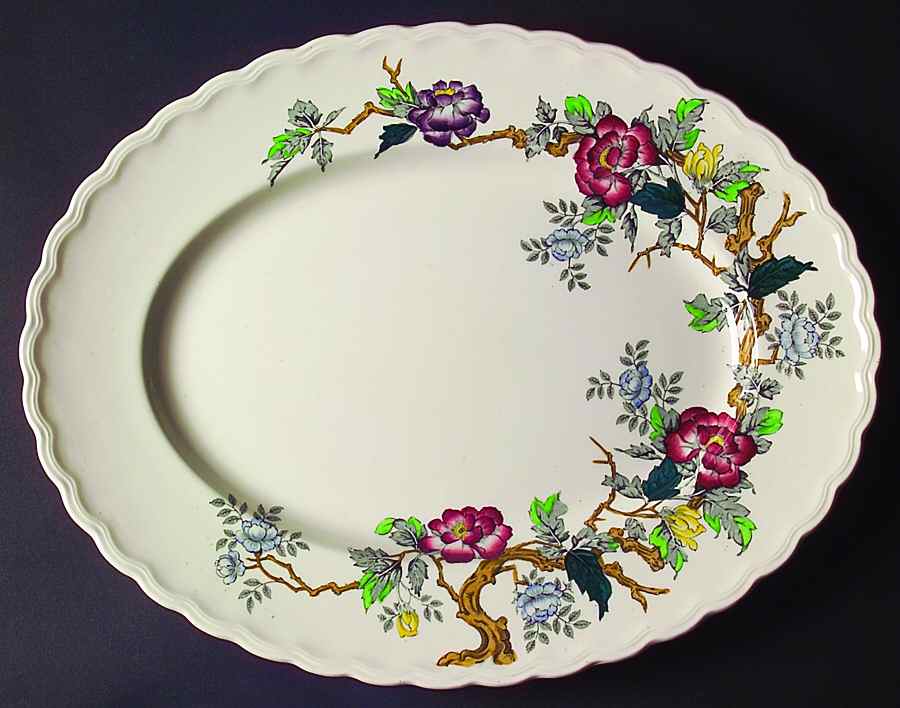 Ashbourne 16" Oval Serving Platter by Wood & Sons-1