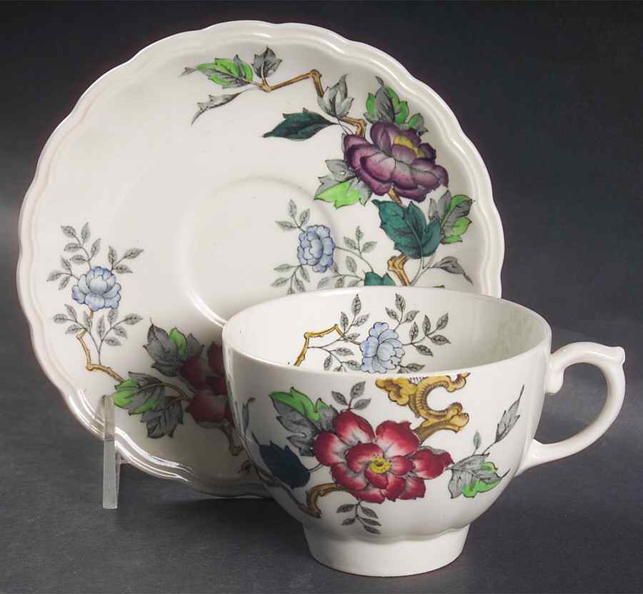 Ashbourne Flat Cup & Saucer Set by Wood & Sons-1