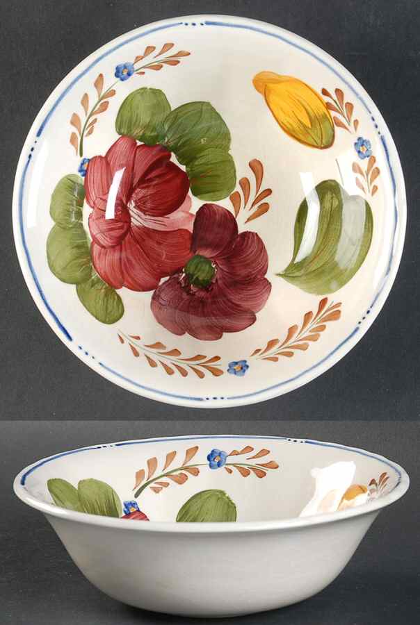 Belle Fiori (Scalloped) Coupe Cereal Bowl by Wood & Sons-1