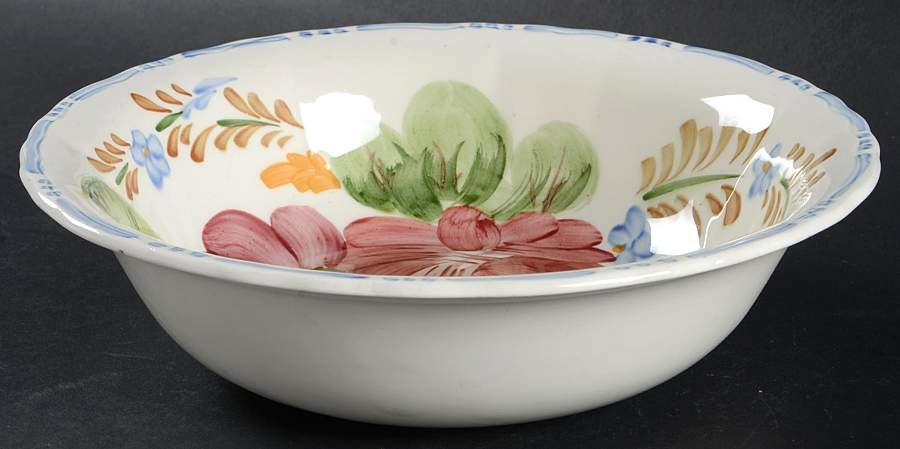 Belle Fiori (Scalloped) 9" Round Vegetable Bowl by Wood & Sons-1