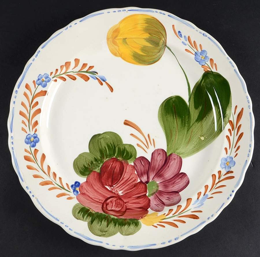 Belle Fiori (Scalloped) 12" Chop Plate (Round Platter) by Wood & Sons-1