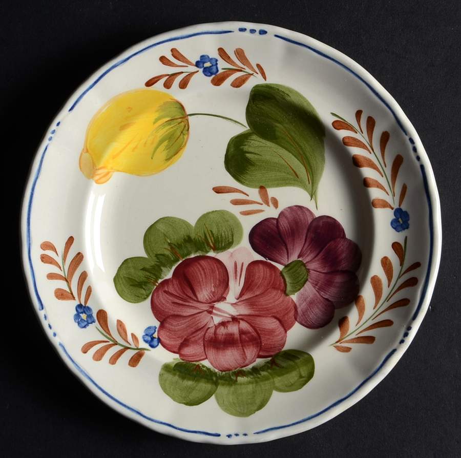 Belle Fiori (Scalloped) Dessert/Pie Plate by Wood & Sons-1