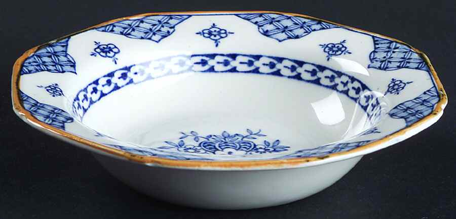 Blue Bombay Rim Fruit/Dessert (Sauce) Bowl by Wood & Sons-1
